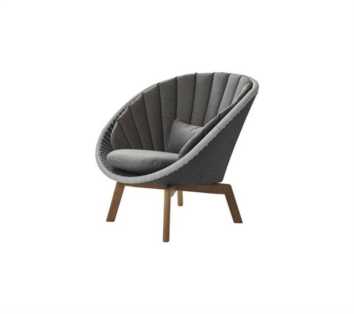 Cane-line Peacock Loungestol med Grå Hynde – Udsalg!