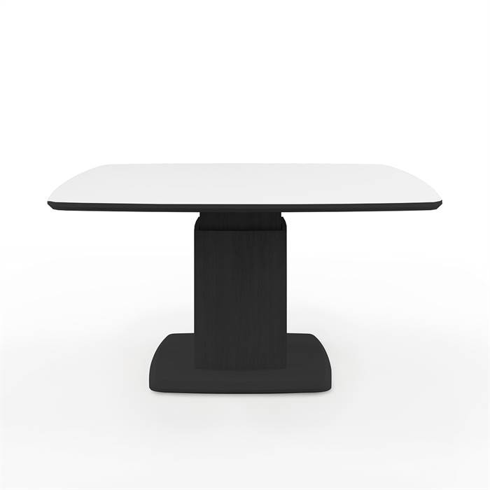 Elegant Skovby Sofabord - Hvid Laminat med Sort Kant