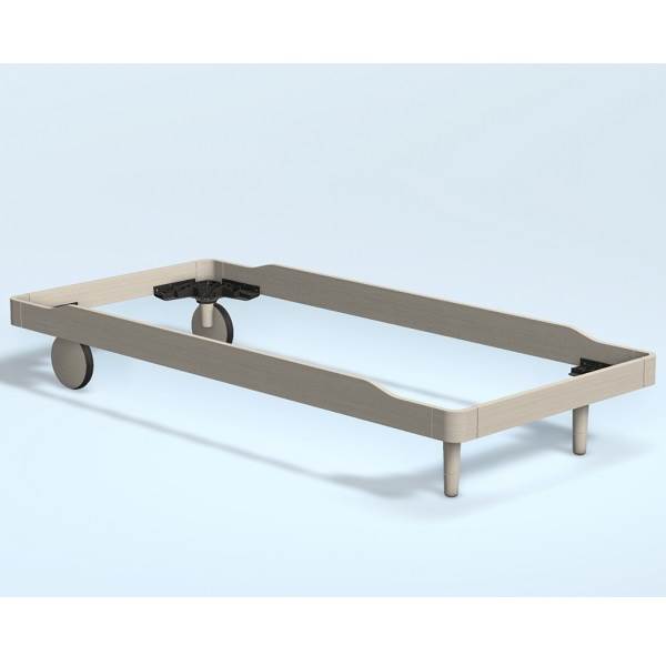 Auping Noa Sengeramme i Soft White Oak med Hjul - Elegance