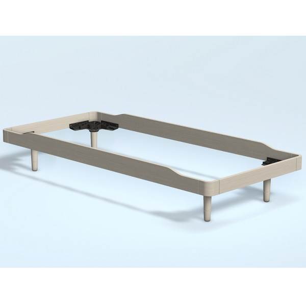 Auping Noa Sengeramme 90x210 – Elegant Hvid Eg Uden Hjul